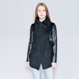 Mackage Vane Wool Coat With Leather 